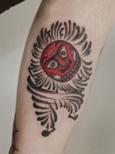 Bukcheong lion dance Korean guardian tattoo