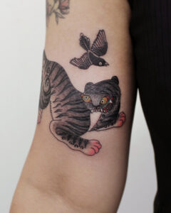 Hojakdo magpie-and-tiger Korean minhwa tattoo